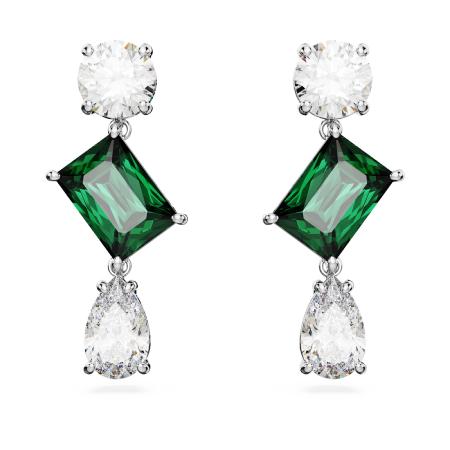 Boucles d oreilles Mesmera vert blanc