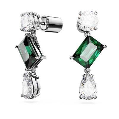 Boucles d oreilles Mesmera vert blanc