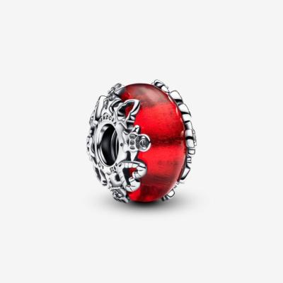 CHARM PANDORA VERRE DE MURANO ROUGE NOËL 