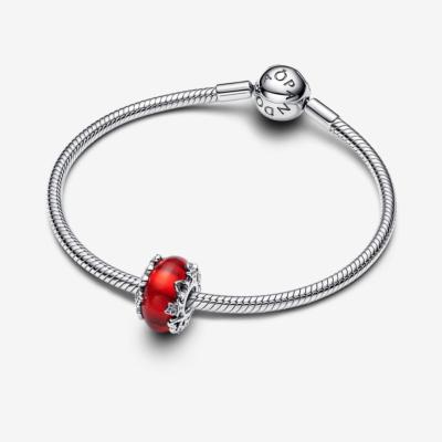 CHARM PANDORA VERRE DE MURANO ROUGE NOËL 